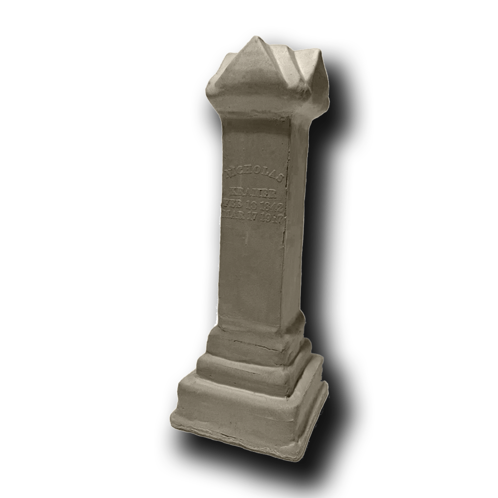 Night of the Living Dead 7" Stone Replica of the Nicholas Kramer Tombstone