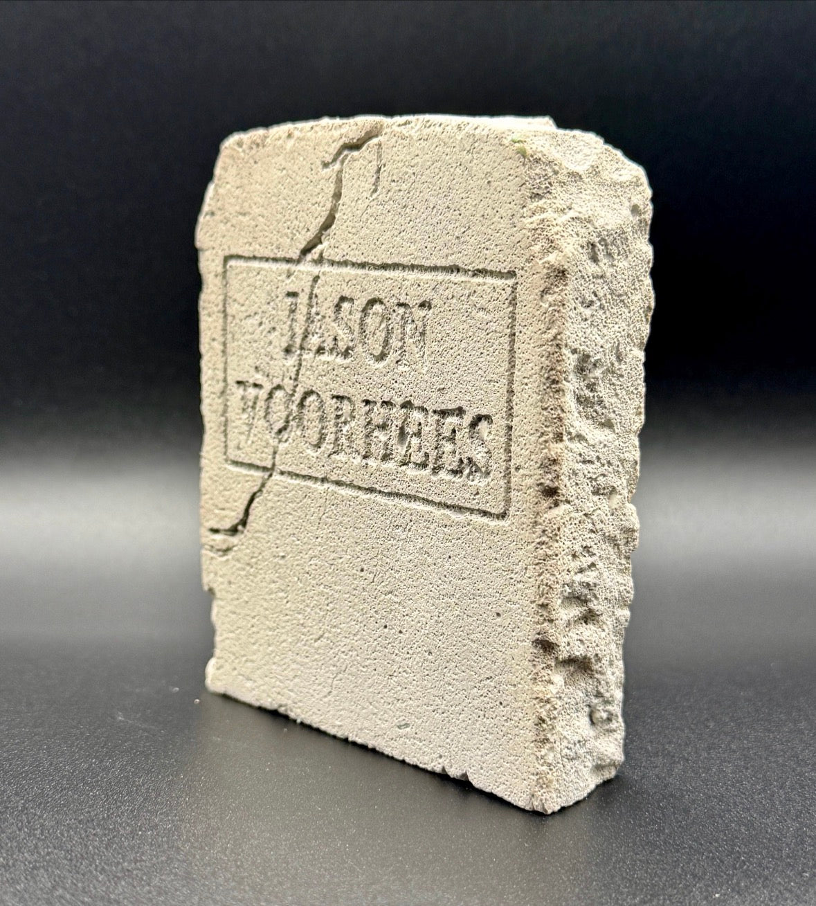 Jason Voorhees Mini Replica Tombstone - Actual Stone!