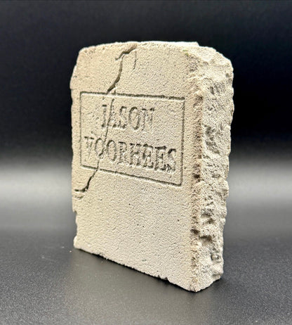Jason Voorhees Mini Replica Tombstone - Actual Stone!