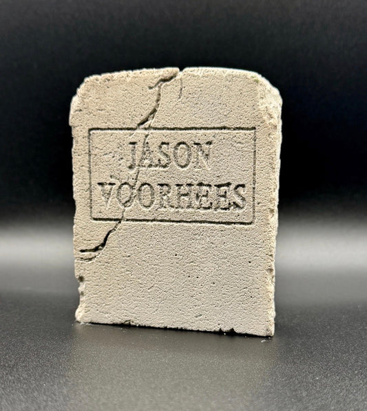 Jason Voorhees Mini Replica Tombstone - Actual Stone!