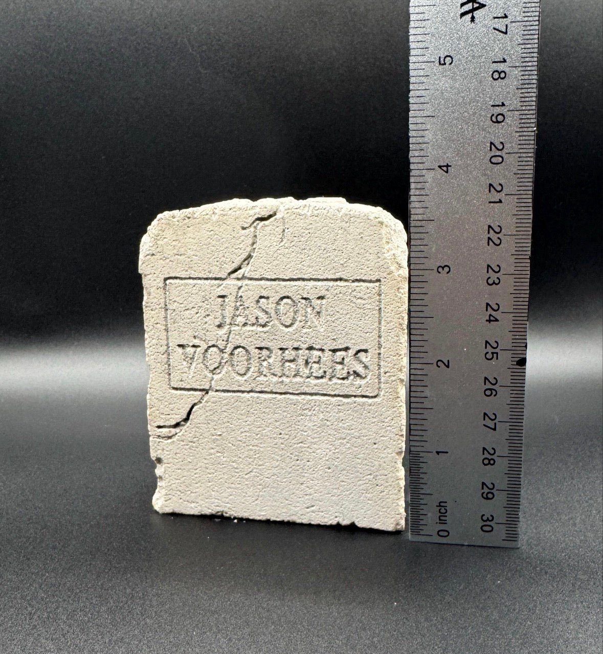 Jason Voorhees Mini Replica Tombstone - Actual Stone!