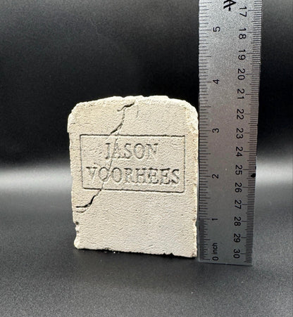 Jason Voorhees Mini Replica Tombstone - Actual Stone!