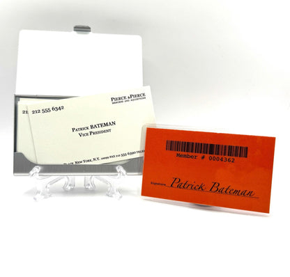 Patrick Bateman Business Card Case and Video Store Rental Card American Psycho