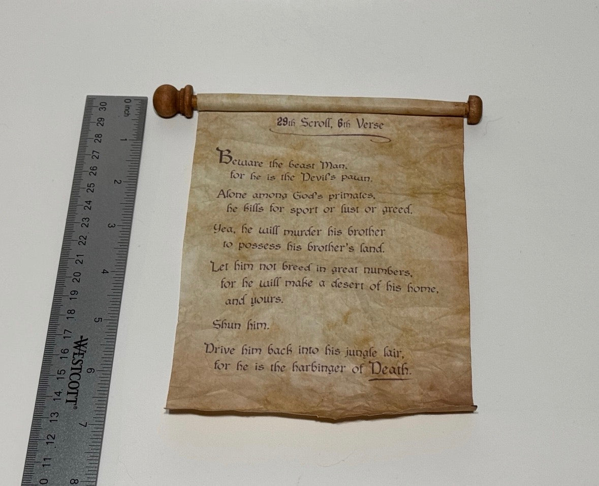 Planet of the Apes Prop Replica - 29th Scroll, 6th Verse