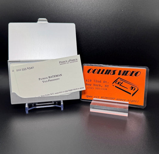 Patrick Bateman Business Card Case and Video Store Rental Card American Psycho