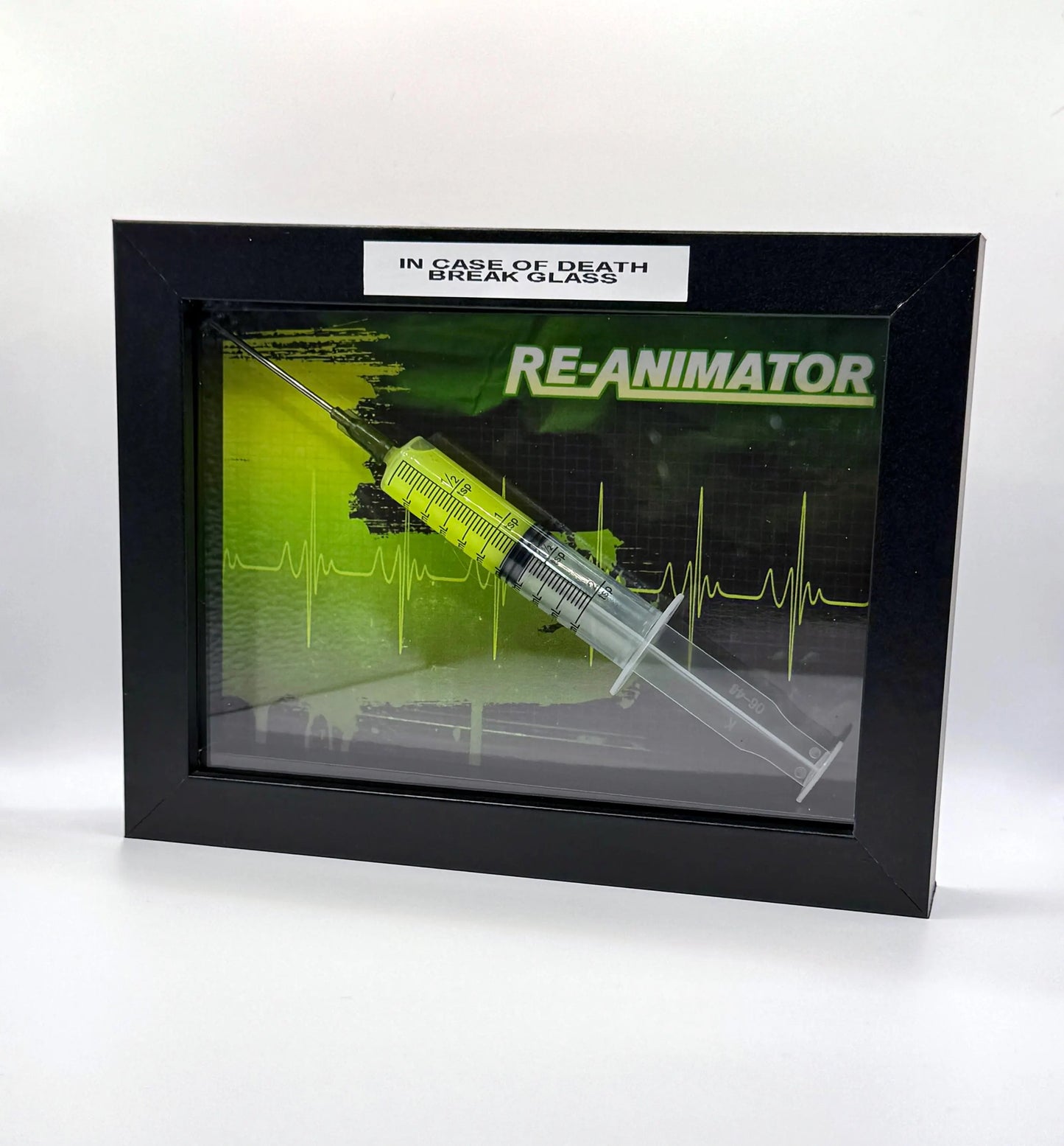 Re-Animator Prop Replica Reagent Syringe Shadowbox