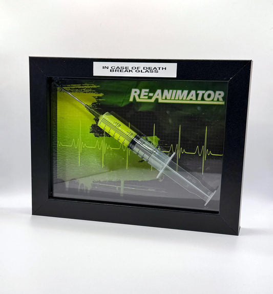 Re-Animator Prop Replica Reagent Syringe Shadowbox