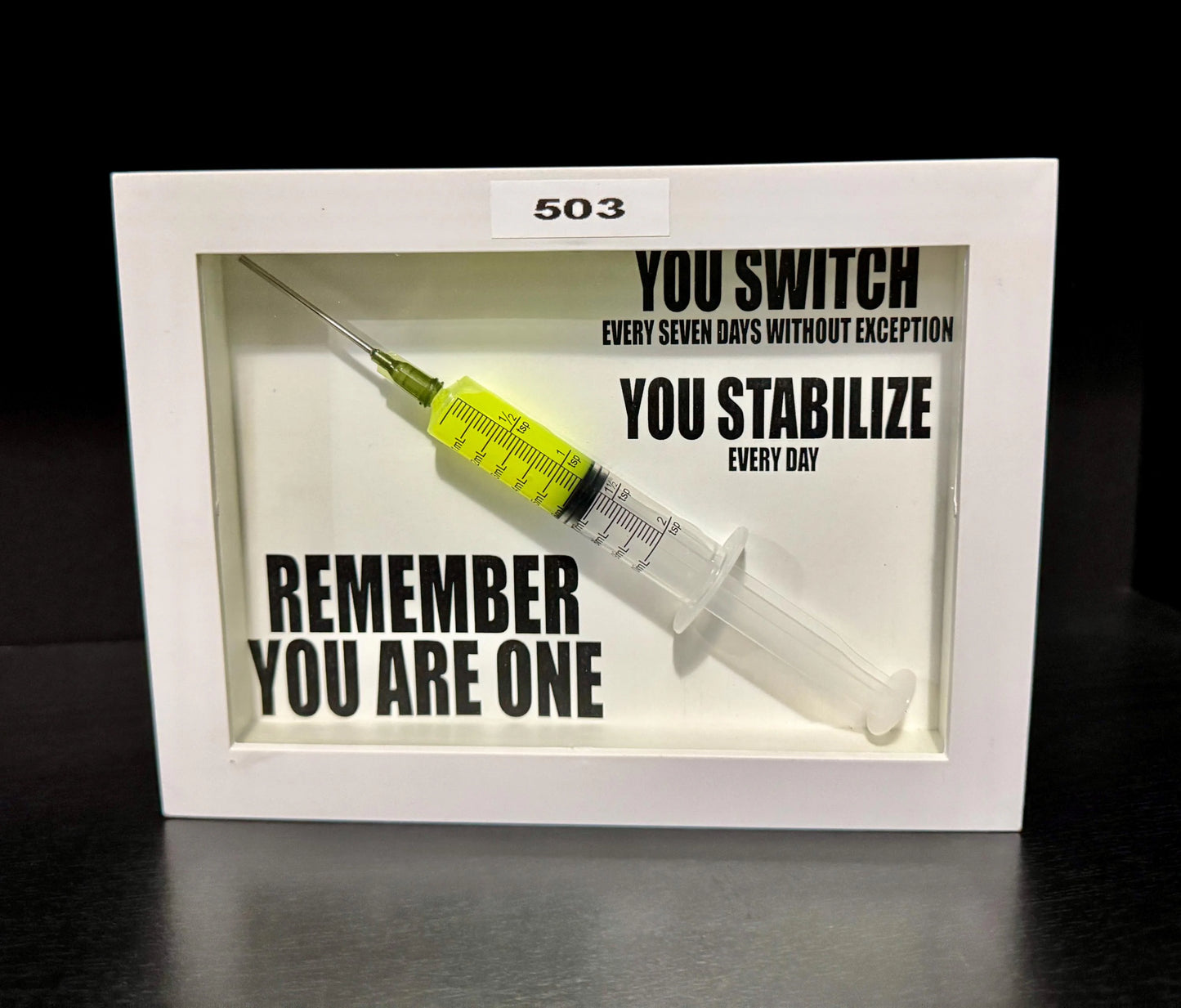 The Substance Activator Prop Replica Syringe Shadowbox